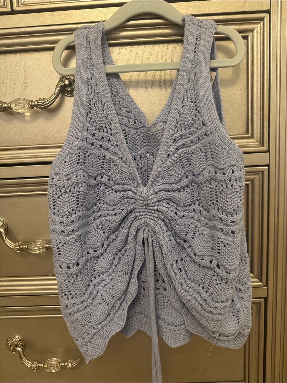 Jessica Simpson Lavender Knit Twist-Front Tank